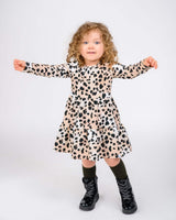 Kid's Print Layered Dress, Leopard