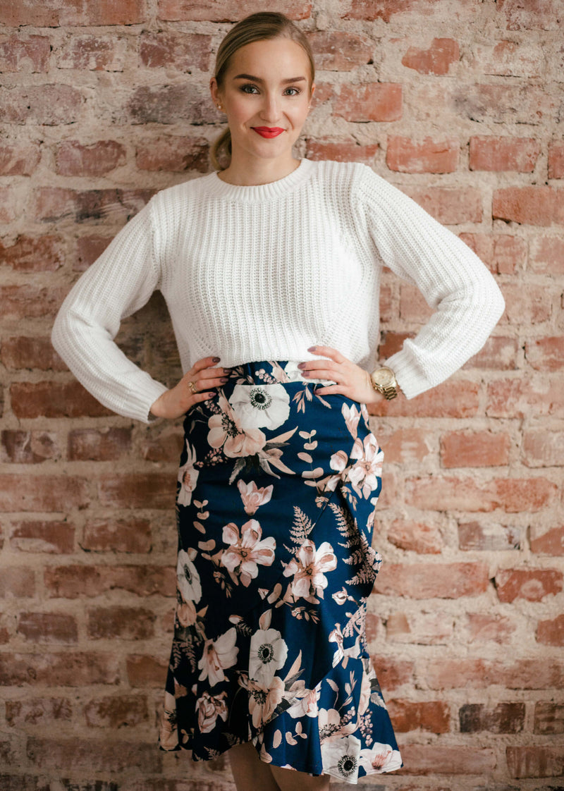 Ruffle Skirt, Midnight Lily