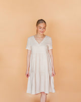 Linen Layered Dress, Sandshell