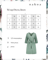 Linen Wrap Dress, Desert Sage