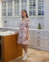 Print Wrap Dress, Rose Lily