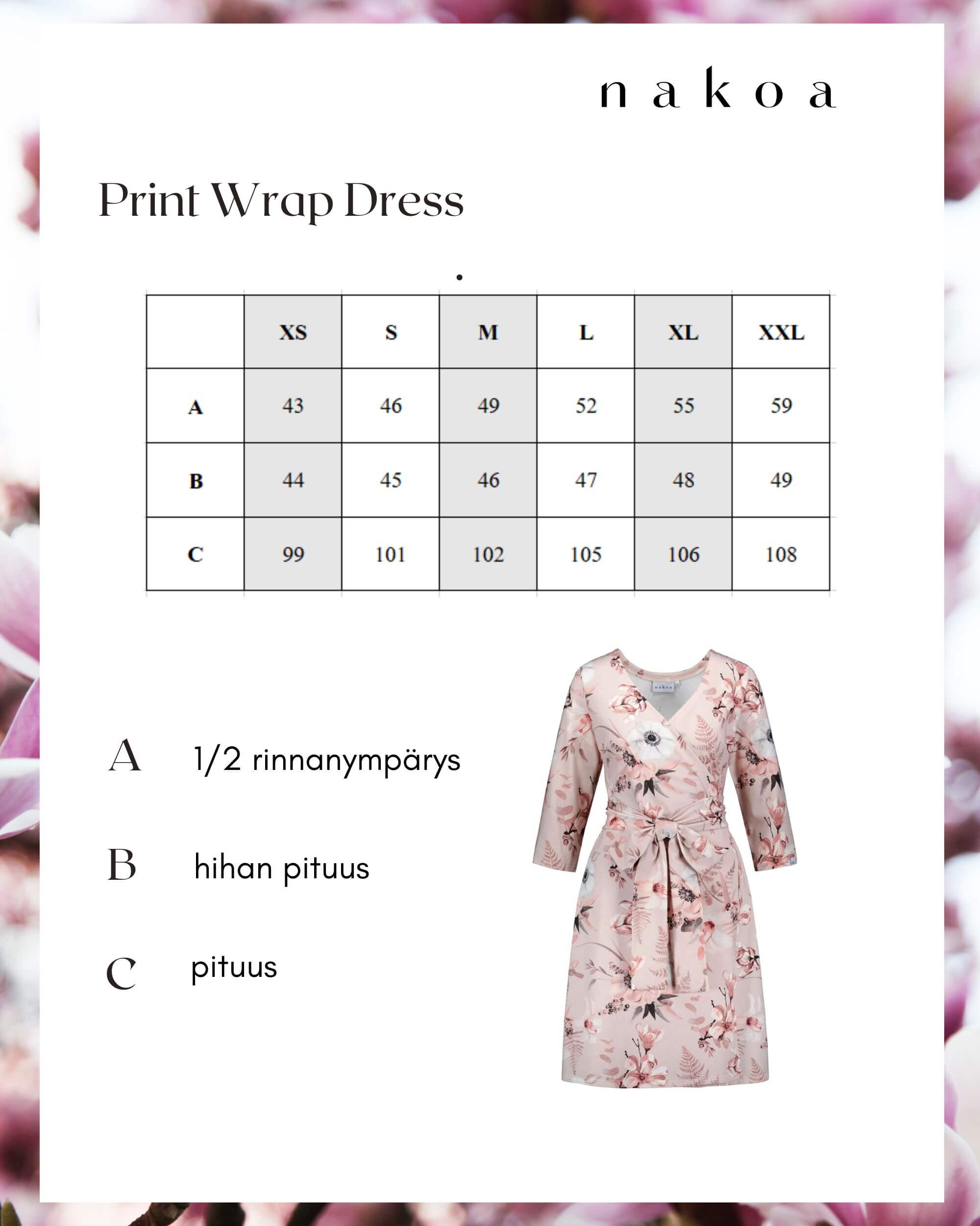 Print Wrap Dress, Rose Lily