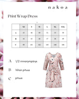 Print Wrap Dress, Rose Lily